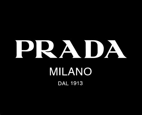 prada logo black background